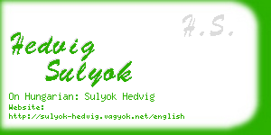 hedvig sulyok business card